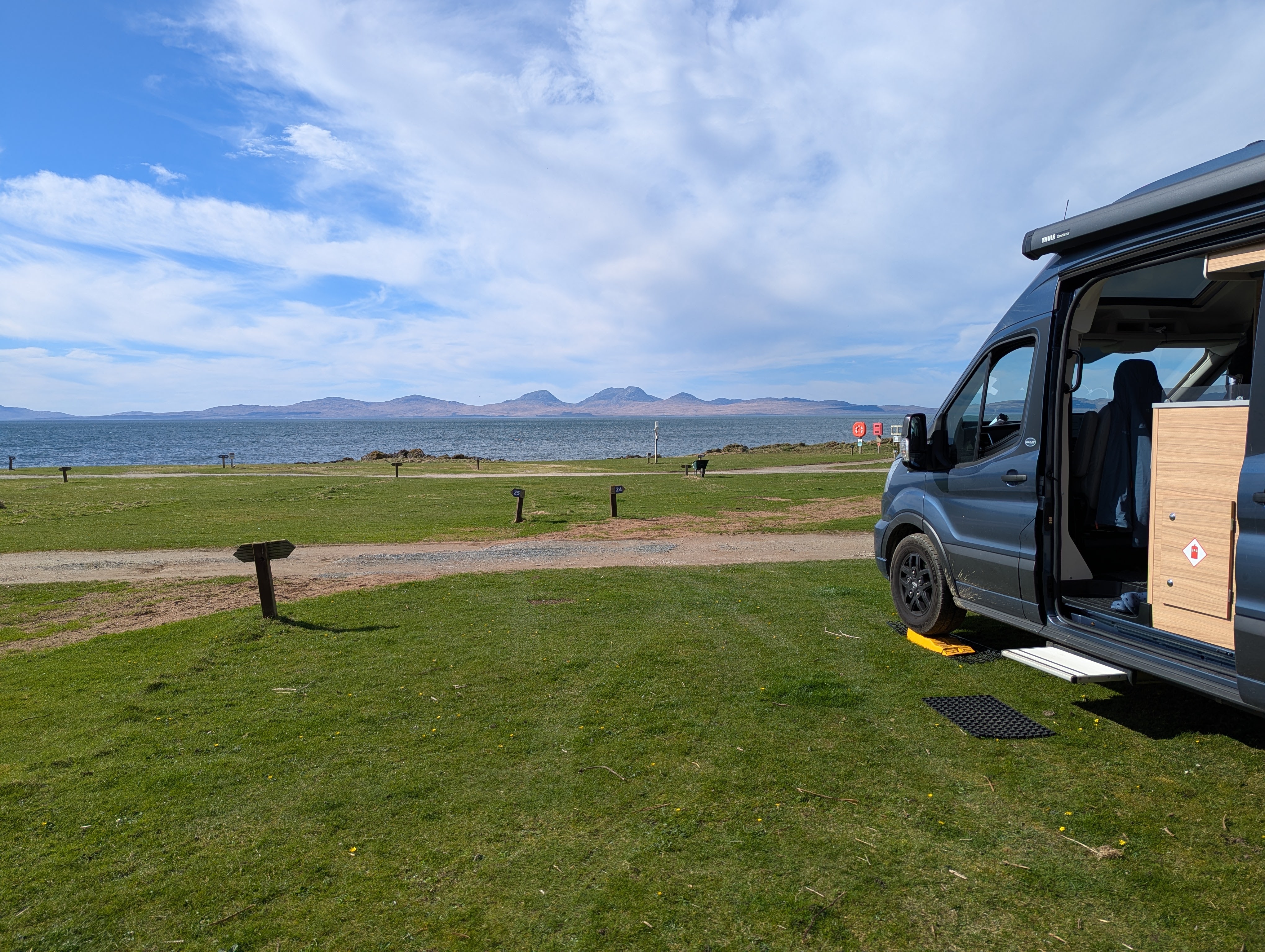 Stunning Views at Kintyre Peninsula Campsite, Scotland.